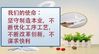 我們的使命：堅(jiān)守制造本業(yè)，不斷優(yōu)化工序工藝，不斷改革創(chuàng)新，不謀求快利